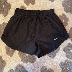 NIKE DRI-FIT ALL BLACK RUNNING SHORTS